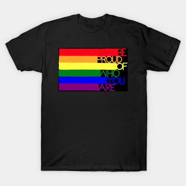 Gay pride rainbow lgbtq with motivational quote concept. T-Shirt by Nalidsa